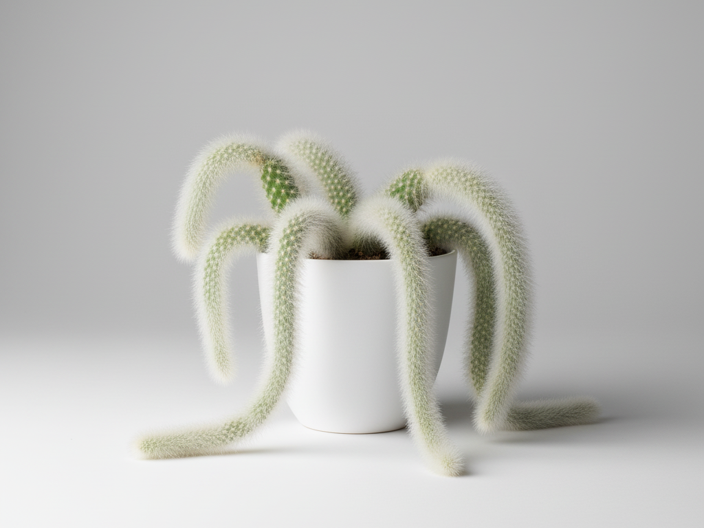 Growing Monkey Tail Cactus Plant in Balcony