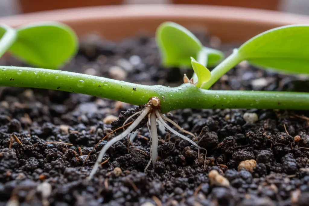 Dischidia Propagation Guide – stem cutting method with roots forming in water